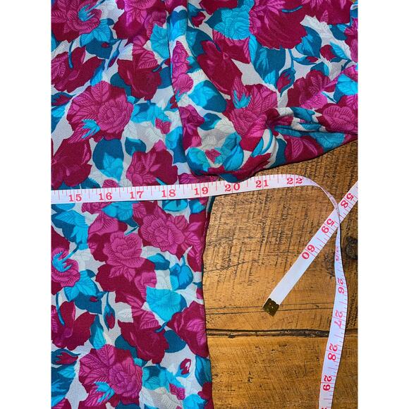 Womens Country Sophisticates by Pendleton Floral Pink Blue Button Down Blouse 8 - Picture 8 of 10